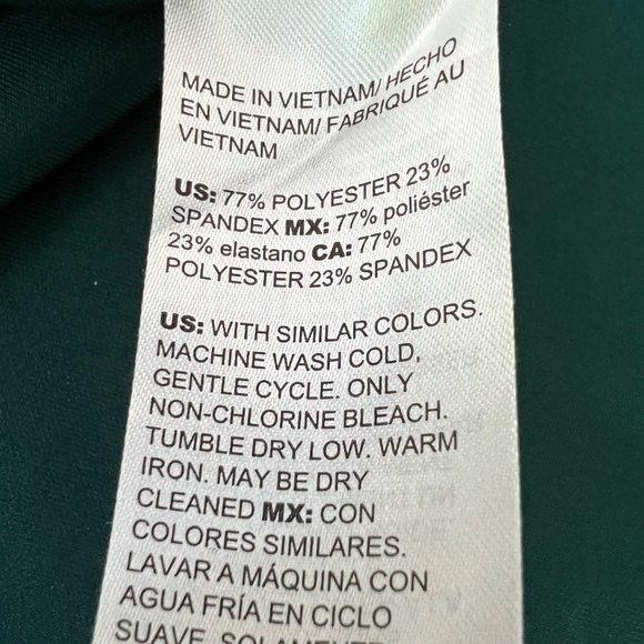 Chicos Womens Green Leopard Animal Print High Low Hem Dress size 0 2 - Picture 14 of 15